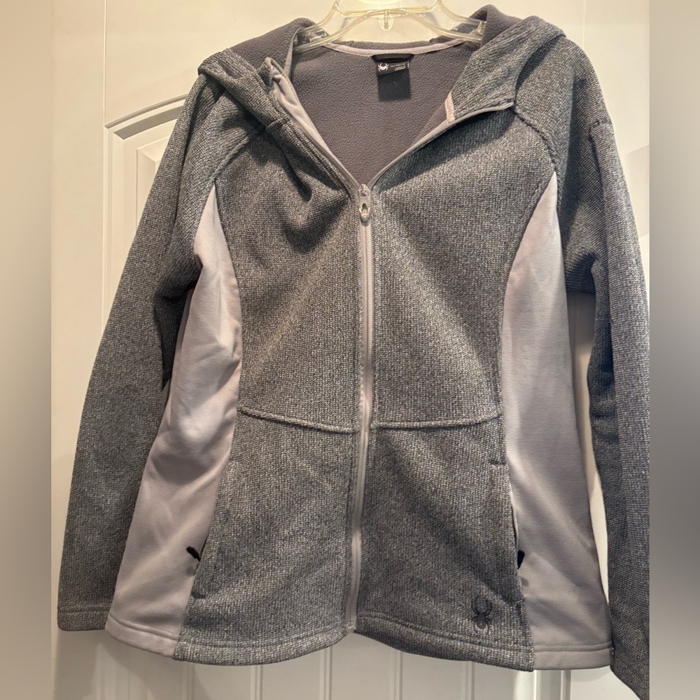 Spyder Women's Gray and White Ski Jacket